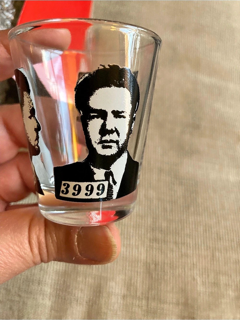 Mug shots (shot glasses)Glass in Clear & Black NWT